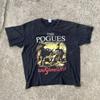 The Pogues Ром Содомия И Плеть Хлопок Черный Унисекс VN2638 Унисекс Футболка