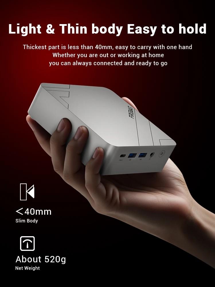 Мини-ПК Firebat F1 P AMD Ryzen 7 H 255 16 ГБ DDR5 5600 МГц 512 ГБ SSD Win11 Pro Wi-Fi 6 BT5.2 USB4.0 Игровой настольный мини-компьютер