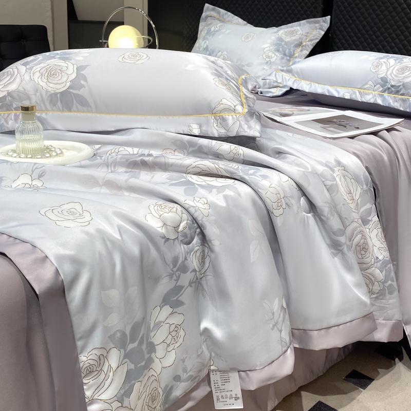 Летний комплект одеяла из тенселя: 25 дизайнов - Легкий шелк, Стирающийся, Идеально подходит для кроватей в студенческих общежитиях