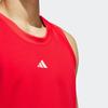 adidas Однотонный логотип свободный баскетбольный спортивный жилет с круглым вырезом мужской топ красный IL2266