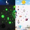 Cartoon Luminous Wall Stickers Astronaut Switch Sticker Moon Dark Wall Stickers  Kids Room Decor