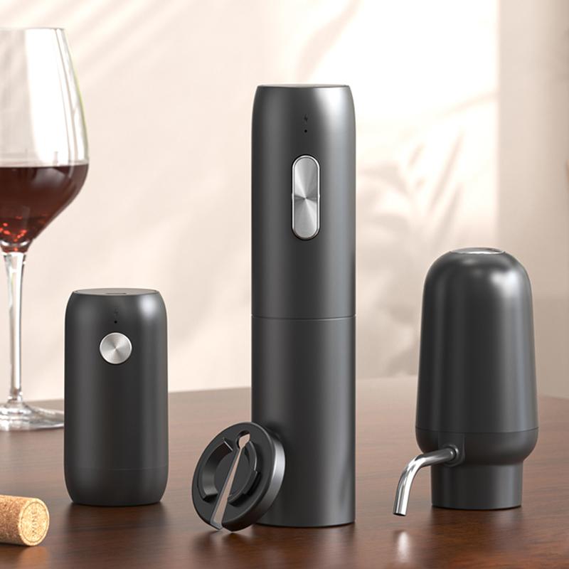 Upgraded Electric Wine Bottle Opener USB Rechargeable Automatic Wine Corkscrew One-click Button Wine Opener Set Kitchen Tools