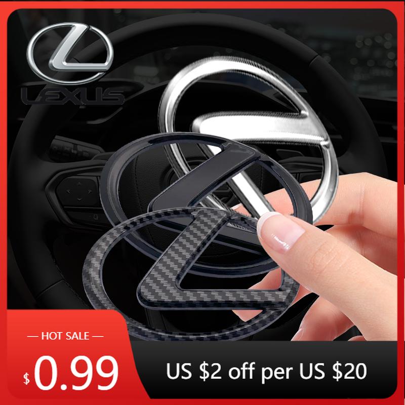 Interior Stickers ABS Car Steering Wheel Center Emblem Sticker Accessories For Lexus NX IS 250 RX GS UX RX300 RX350 CT200H GX460
