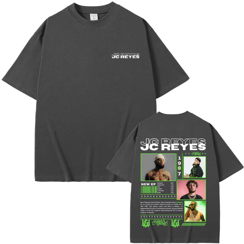 Hot Sale Rapper Jc Reyes Tour 2025 Graphic Print Tshirt Unisexs Hip Hop Fashion Short Sleeve Tshirts Unisex Retro Oversized T Shirt