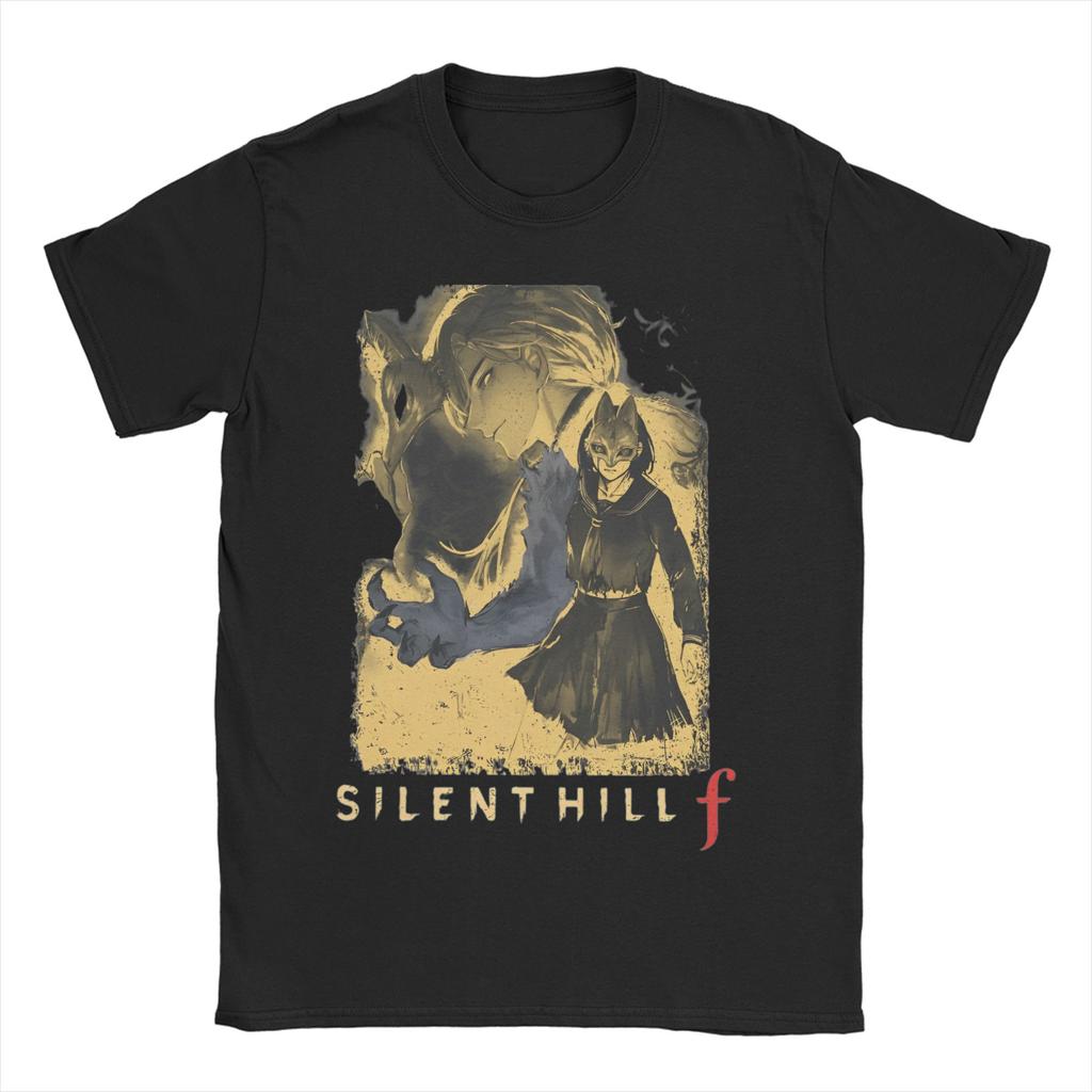 Silent hill f Симидзу Хинако Игра Мужчины Женщины Футболка Футболка С коротким рукавом Круглый вырез Футболка 100% Хлопок Летняя Одежда