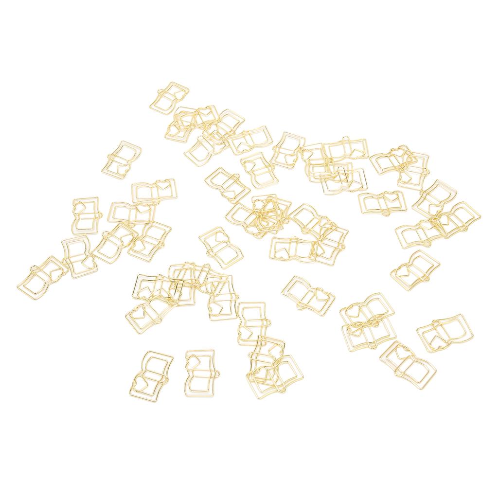 50 шт. скрепок для бумаги, портативные, уникальная форма, противоскользящие, сильная сила зажима, многоразовые для школы