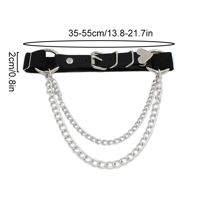 1 шт. Металлическая кисточка Мода Панк Петли для ног Регулируемая цепочка с сердечками Готическое кольцо для ноги Сексуальная искусственная кожа Необычная подвязка Цепочка для ноги