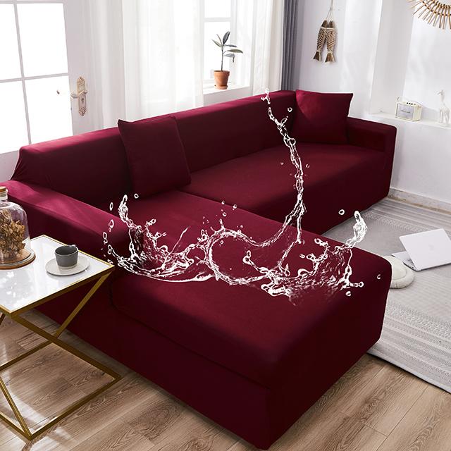Эластичный водонепроницаемый чехол для дивана, пылезащитный однотонный угловой чехол для дивана, набор для гостиной, дивана для домашних животных, детей