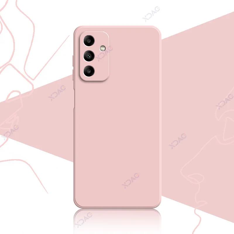 Модный милый чехол для телефона Samsung Galaxy A05 A05S квадратный жидкий силиконовый чехол для задней крышки SamsungA05S Shield Fundas