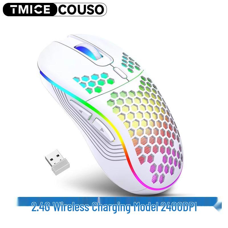RGB Беспроводная Игровая и Офисная Мышь, 7200 DPI, Проводная/Беспроводная для Киберспорта