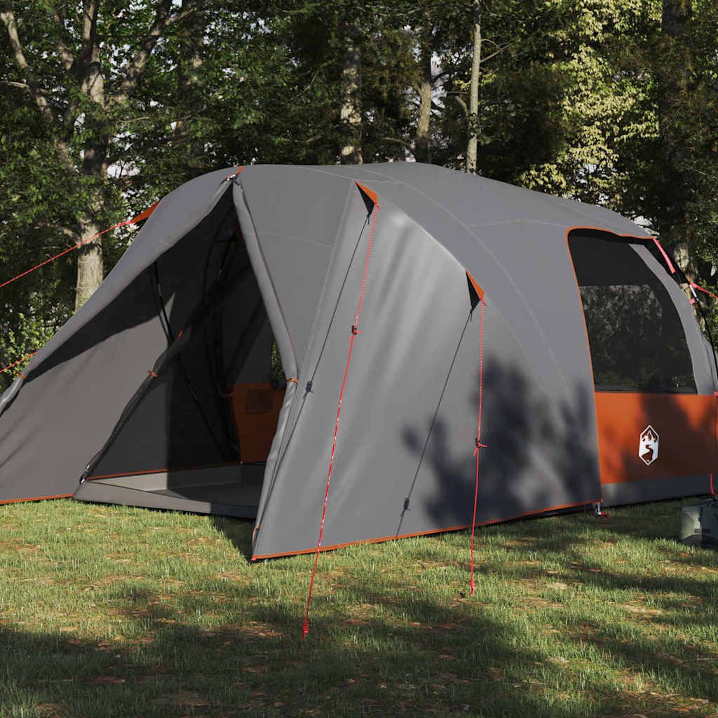 4 Person Dome Tent in Gray and Orange 455 x 252 x 178 cm