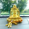 Creative Solar Alloy Car Accessories Prayer Wheel Automatically Rotates Car Interior Decoration Feng Shui  Buddhism