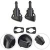1 Pair Windscreen Washer Spray Black Nozzle Plastic