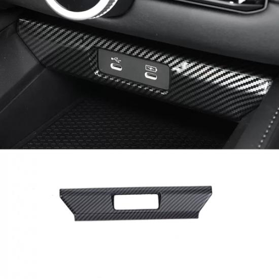 Для Honda Accord 2024 Панель отделки USB-питания Рамка Декоративная накладка Углеродное волокно 1 шт.
