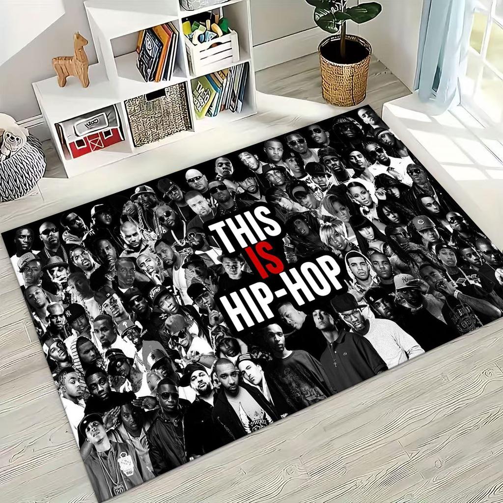 Коллекция рэперов-легенд HIP HOP Звезда рэпа Художественный ковер для спальни, гостиной, дивана, домашний коврик для двери, декор, большой детский нескользящий коврик для пола