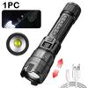 Powerful LED Flashlight USB Rechargeable Tactical Torch,Zoomable Flash Light for Outdoor Camping Self Defense Emergency Home Use