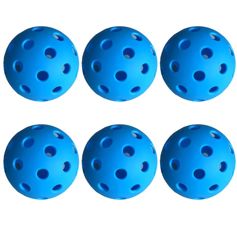 6 шт. Pickleball 74 мм прочный 40 отверстий уличный красочный Pickleballs тренировочный и развлекательный Paddle Ball для тренировочных видов спорта