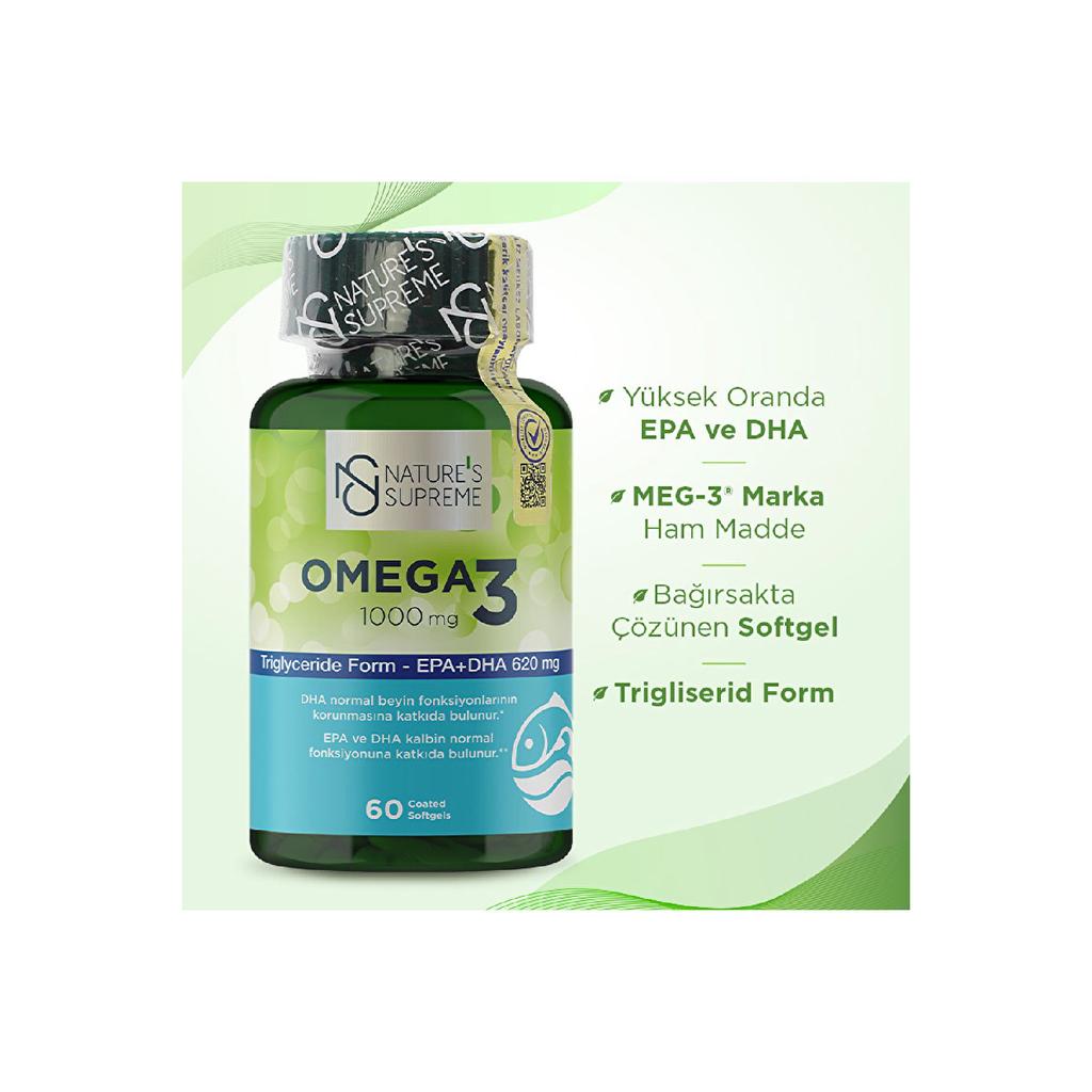 Omega 3 1000 Mg 60 Capsules - Without Aroma