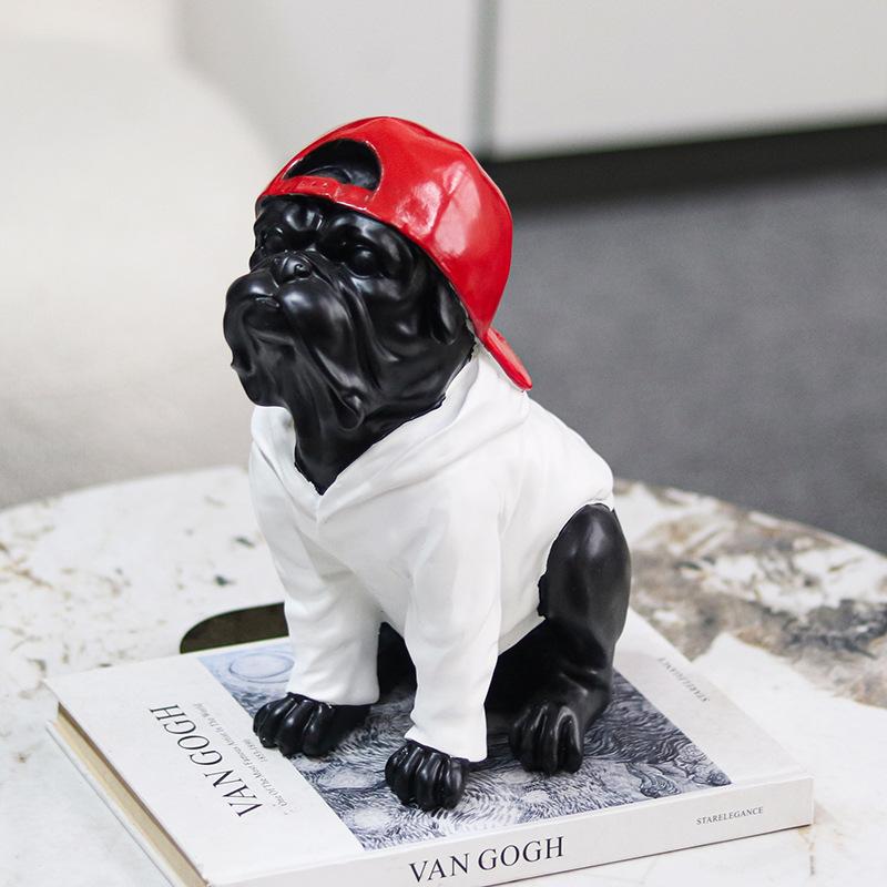 Искусство Украшения Современные Мультяшные Животные Бульдог Скульптура Мягкие Украшения Магазин Приемная Модель Гостиная Украшения Комнаты