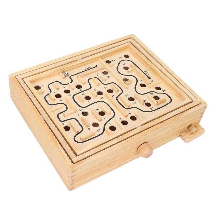Educational Maze Puzzle Game Toy For Adult and Kids Concentration and Balance Skill Training Bead Maze Board Game Toy