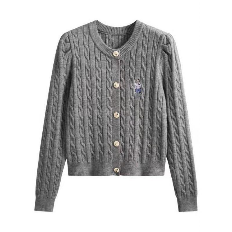 2KWEIRD Осень Новая Вязаная Куртка-Свитер Вышивка Женская Короткая Шерстяная Верхняя Одежда Приталенный Вязаный Кардиган Кашемир Сладкий Трикотаж
