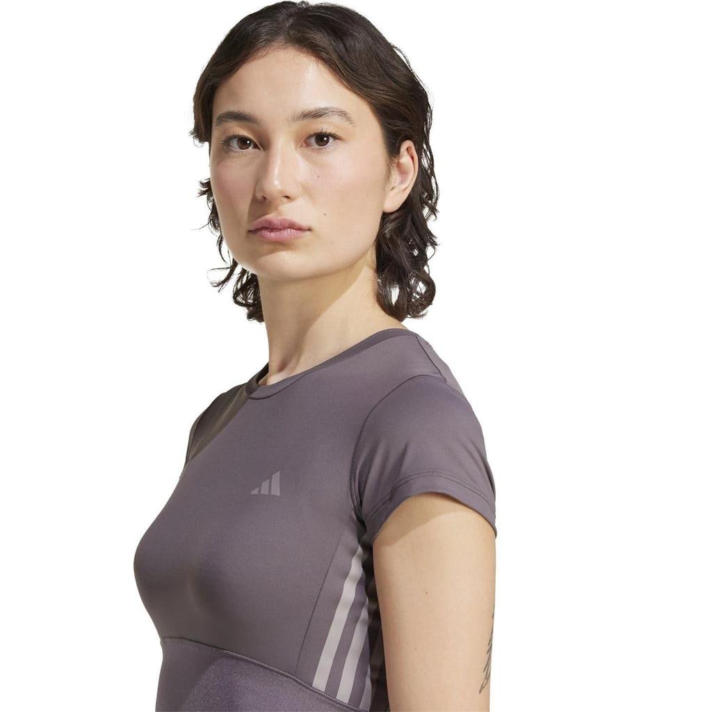 Adidas Womens/Ladies Hyperglam Stripe Detail Fitted Crop Top