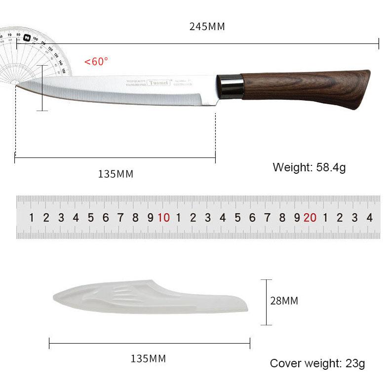 Портативный многофункциональный кухонный нож для резки мяса, бытовой вспомогательный кухонный нож с деревянной ручкой, кухонный нож из нержавеющей стали