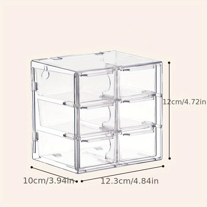 Прозрачный пластиковый органайзер для бисера с выдвижными ящиками, многосекционное хранение для хрустальной бижутерии, товаров для рукоделия, настольный кейс