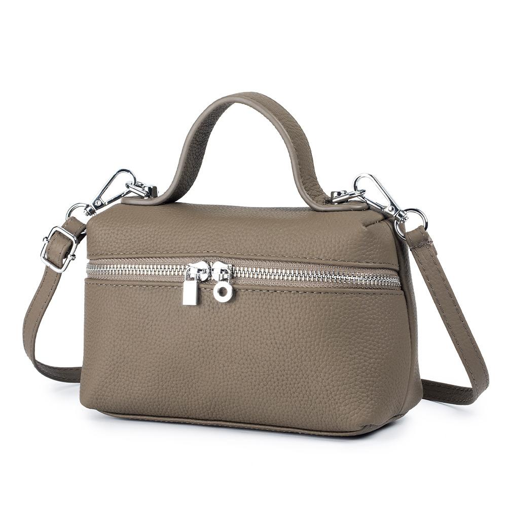 Сумка-ланч-бокс Niche Temperament, кожаная женская сумка с верхним слоем из коровьей кожи, простая сумка через плечо на одно плечо