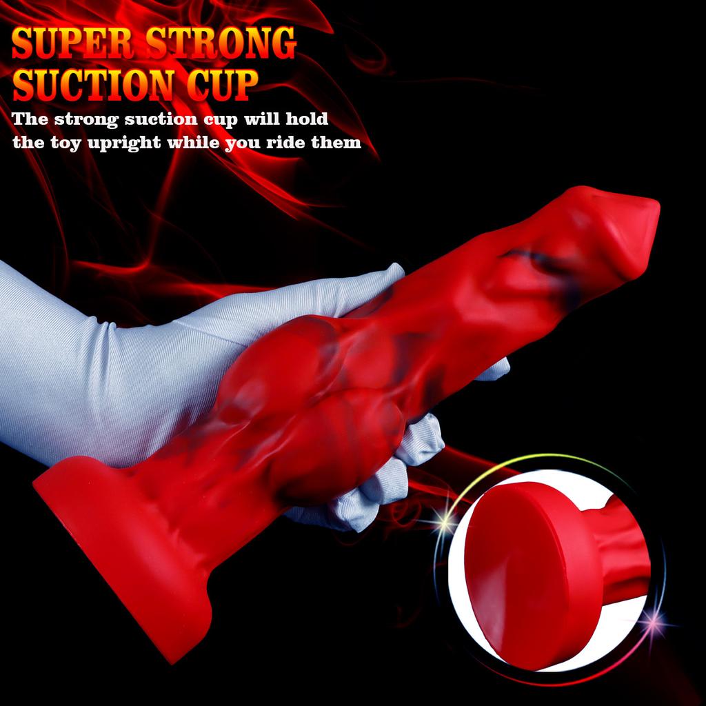 Текстура Волк Пенис Животное Реалистичная Имитация Большой Пенис Жидкий Силикон Мягкий Дилдо Секс Игрушка