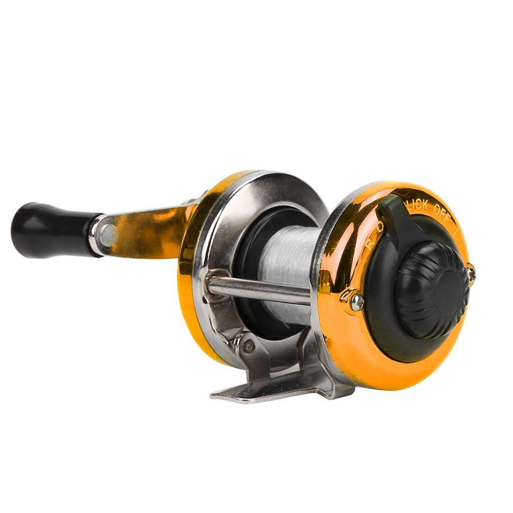 Портативная зимняя катушка для подледной рыбалки с проволокой для дальнего заброса(Золото)