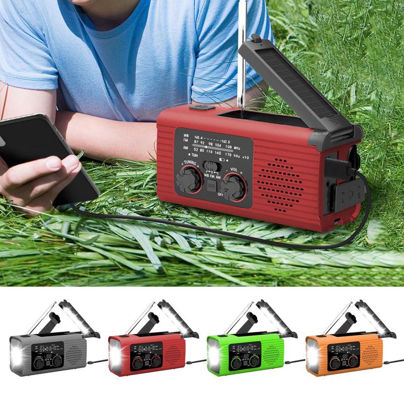 Solar Hand Crank Radio AM/FM/NOAA Hand Crank Radio Battery Powered SOS Alarm Radio 3 Way Charging Survival Radio Power Banks