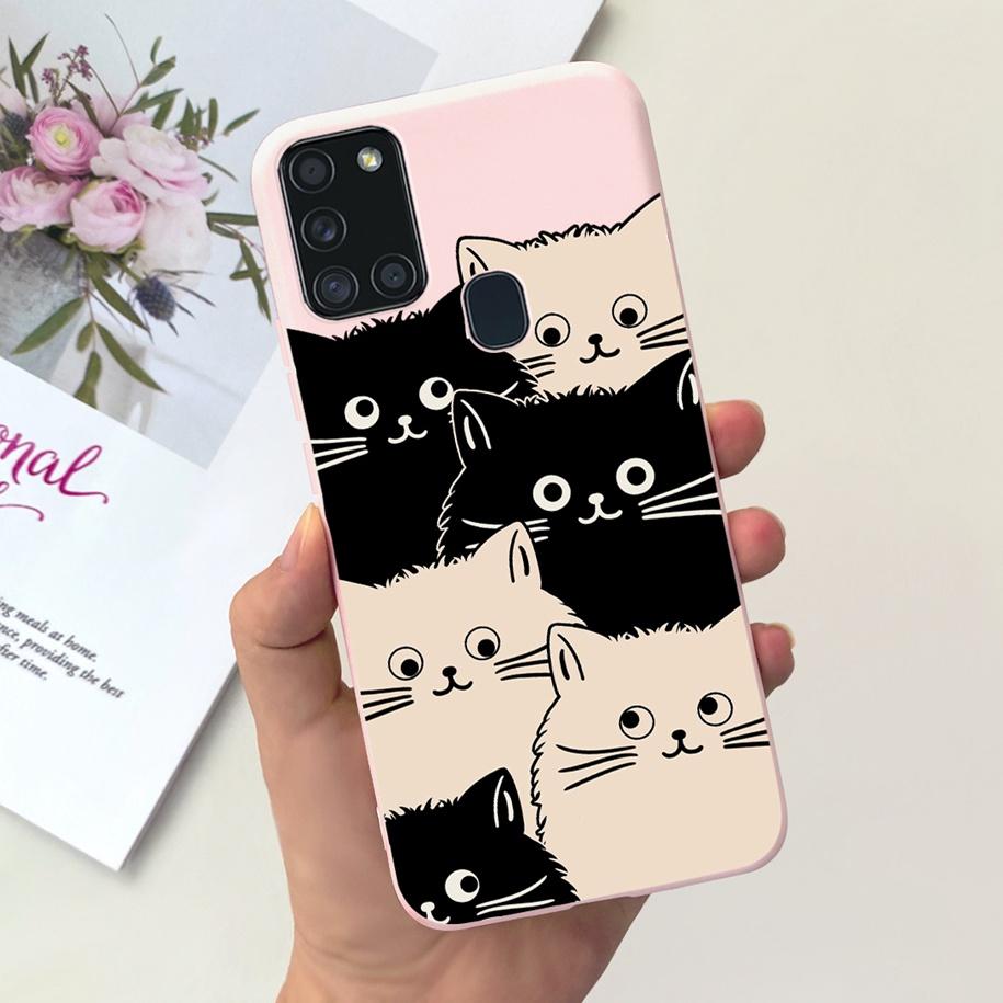 Чехол для Samsung A21S SM-A217F A 21S Задняя крышка Модный Цветочный Мультяшный Мягкий Силиконовый ТПУ Чехол для Телефона Для Samsung Galaxy A21s Capa