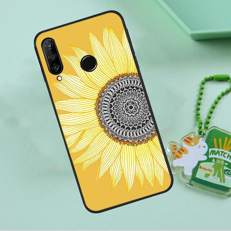 Цветочный чехол с ромашками и подсолнухами для Huawei Nova 8i 11i 12i 12s 9 10 SE Y90 Y60 Y70 Y72 Y61 Y91 P20 P30 P40 Lite P60 Pro