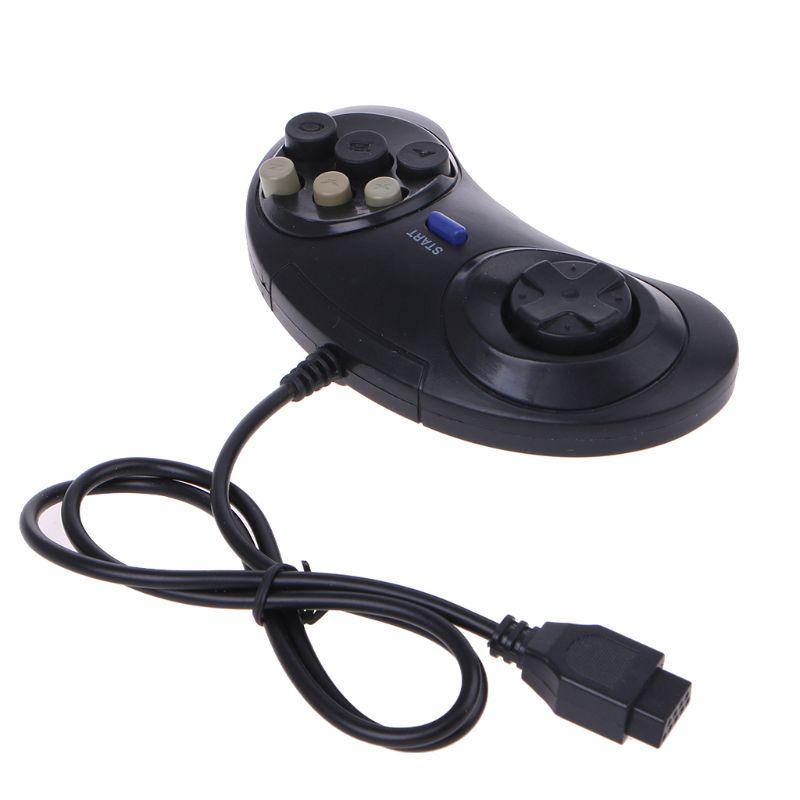 Новый 6-кнопочный проводной контроллер Pad геймпад для Mega Drive Megadrive Sega MD Genesis
