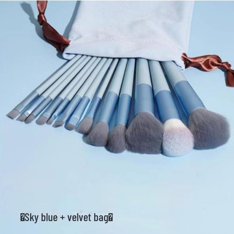 Набор кистей для макияжа Sijiqing из 13 предметов — мягкая щетина для пудры, румян, хайлайтера и бровей