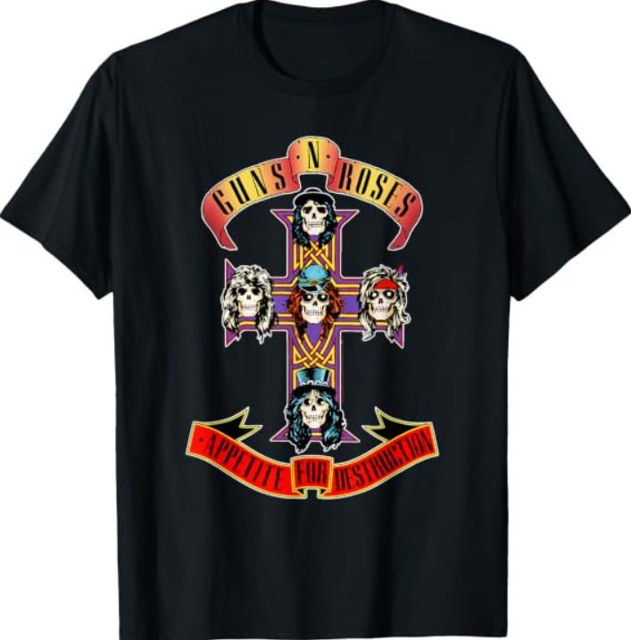 Официальная футболка Guns N' Roses с крестом