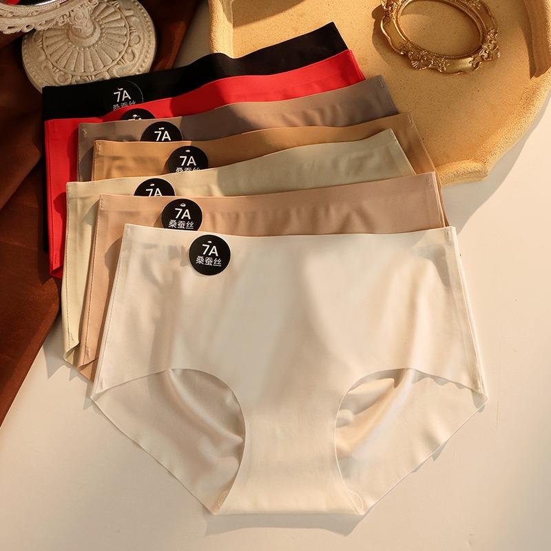 Женские трусики из шелка Mulberry Silk, однотонные, из ледяного шелка, ультратонкие, дышащие