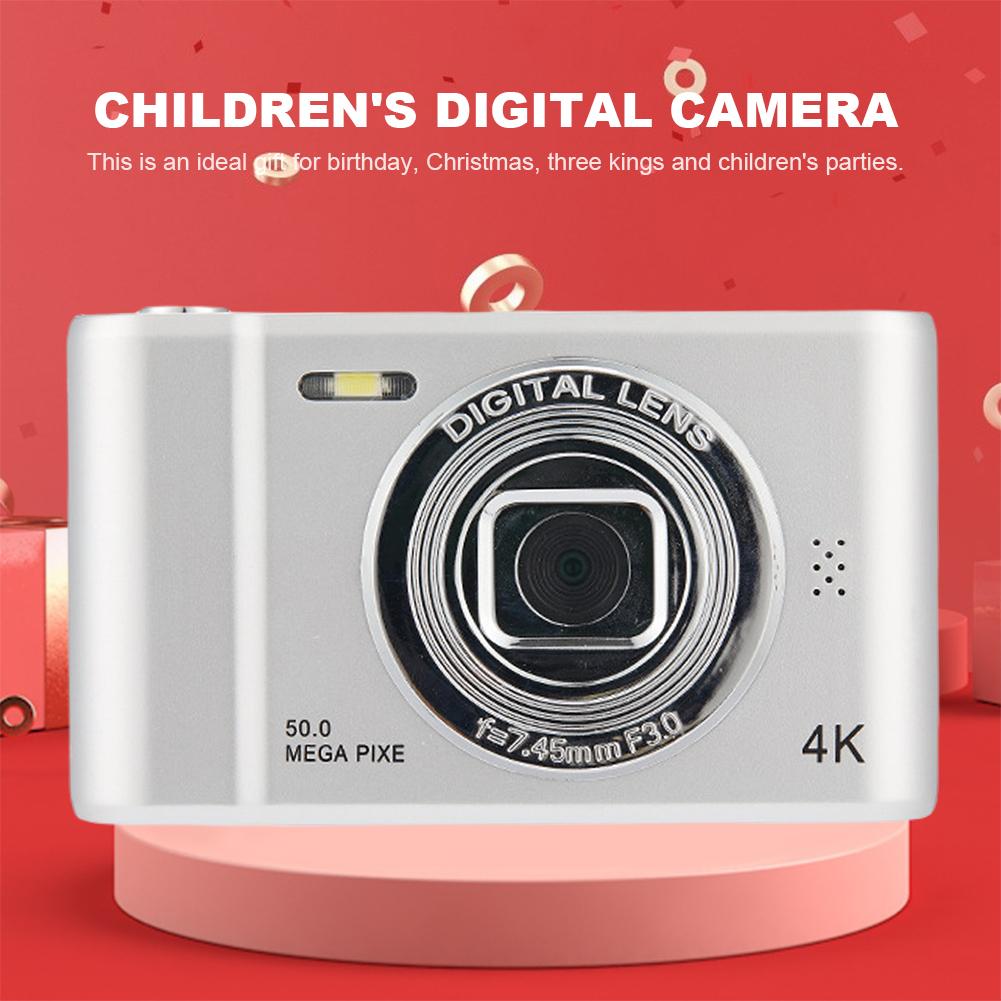 4K Campus Selfie Mini Retro Camera HD Photography Travel Selfie Camera 2.4 Inch IPS Screen Front Rear Cam Outdoor Child Camera