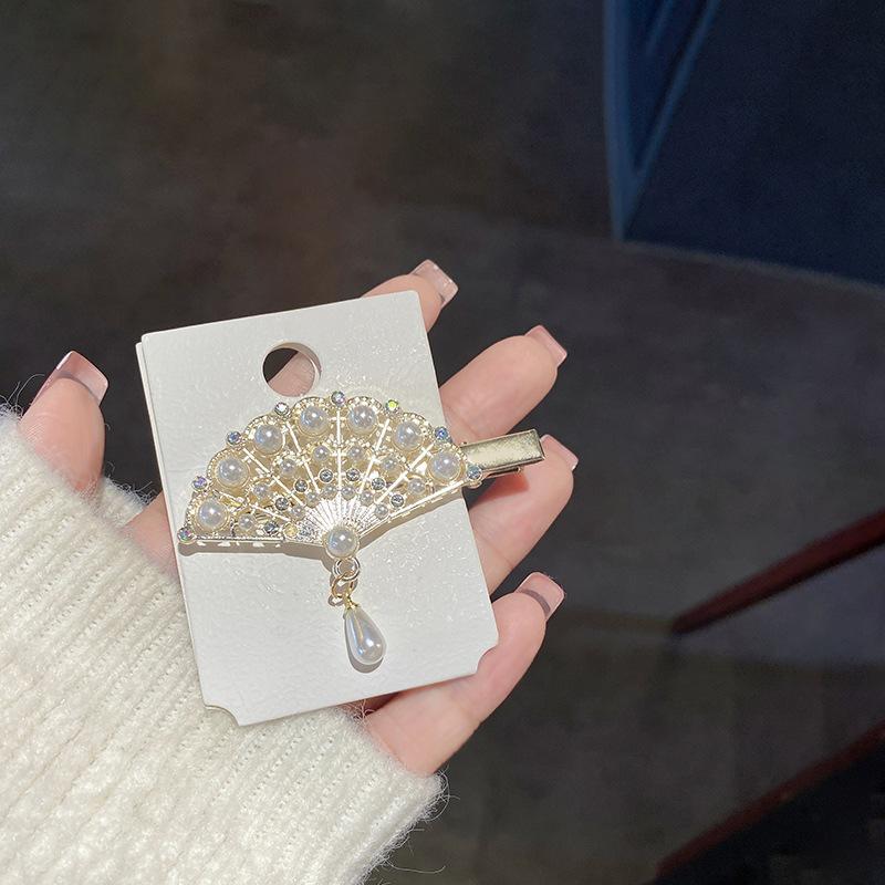 Корейская ретро прозрачная жемчужная заколка Корейская версия креативной жемчужной заколки для ванны модная прозрачная цветная заколка