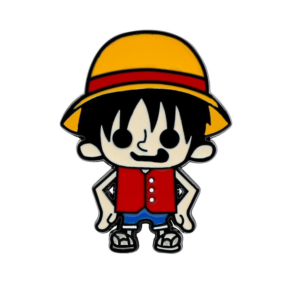 Аниме ONE PIECE Брошь Ророноа Зоро Эмалированный значок - Креативный горячий металлический значок для рюкзака и аксессуаров одежды