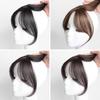 Women Clip-in Bangs Natural Wispy 3D French Bangs Forehead Hair Extensions Black Brown Side Bangs Fringe Wig Hairpieces