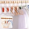 5pcs Portable Folding Clothes Hangers Foldable Clothes Drying Rack Travel Accessories Random Color