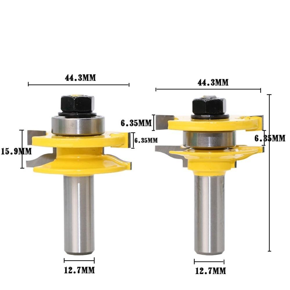 3pcs Cemented Carbide Router Bit Set 1/2 Inch Shank Woodworking Router Bits Woodwork Milling