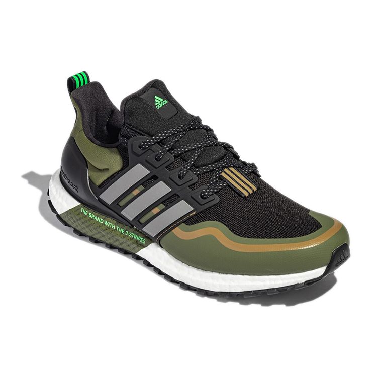 Adidas Ультра защита от скручивания Удобная ткань Нескользящие Износостойкие Полувысокие Кроссовки для трейлраннинга Унисекс Кроссовки Черный Зеленый GY6311