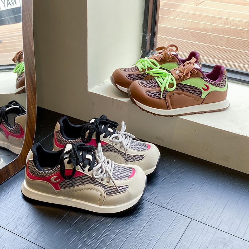 Ретро универсальная спортивная обувь Forrest Gump женская обувь 2025 новая осень дышащая повседневная обувь сетчатая на плоской подошве немецкие кроссовки