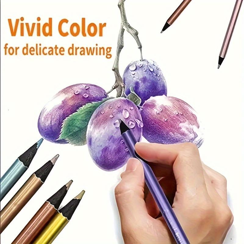 12pcs Vibrant Metallic Colored Pencils - Unleash Your Creativity With These Art Supplies