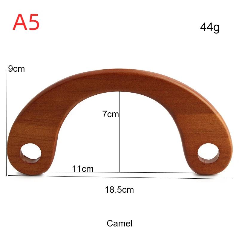 Lightweight Natural Wood Arch Bag Handle 1Pcs Replacement Accessory for Handmade Crochet Knit Bag Purse Making Crafts
