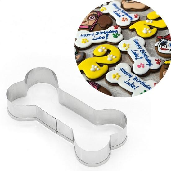 Формочки для печенья на костях из нержавеющей стали, можно мыть в посудомоечной машине, антипригарные металлические формы для резки печенья с помадкой, кухонные инструменты для выпечки