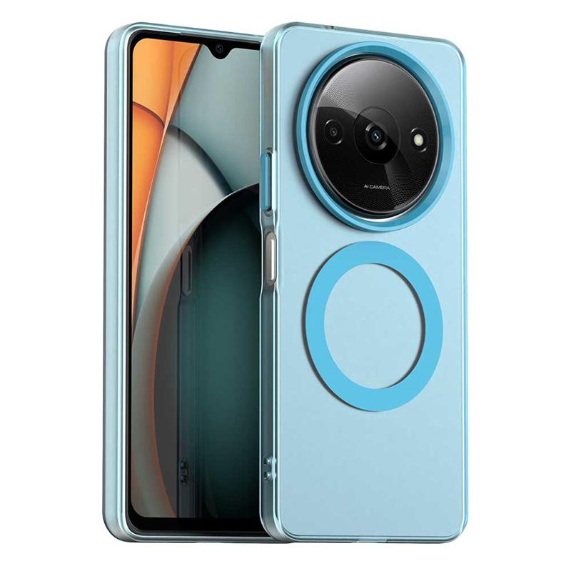Прозрачный чехол для Xiaomi Redmi A3 Чехол для Redmi A3 A3X Магнитная адсорбция Беспроводная зарядка Полная задняя крышка для чехла Redmi A3